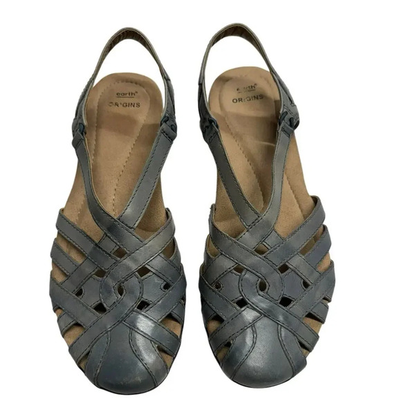Earth Origins Belle Brielle Moroccan Blue Leather Sandals Size 9.5N - Picture 2 of 11